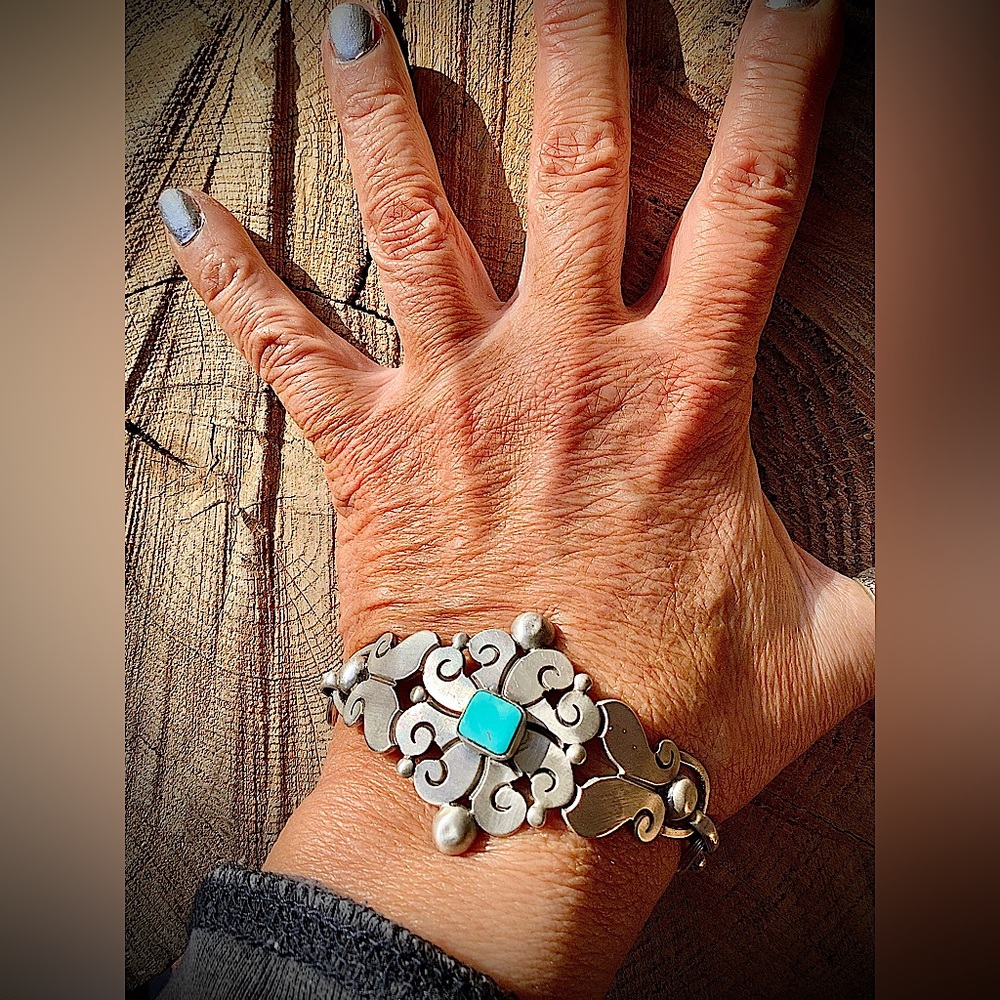 Heavy sterling bracelet, up to 6 3/4” wrist